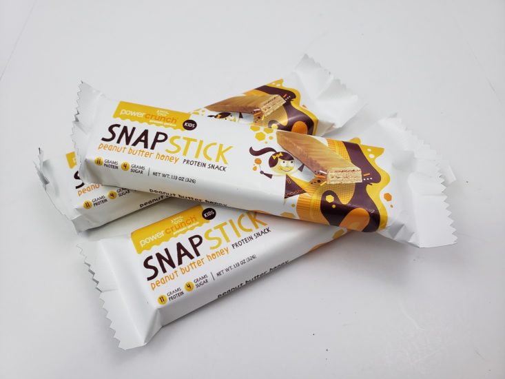 Snack With Me October 2018 - Power Crunch Snap Stick in Peanut Butter Honey Front