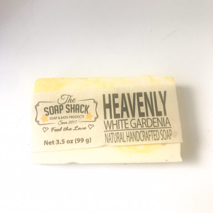 Soap Shack Box September 2018 - Gardenia Soap Bar Top