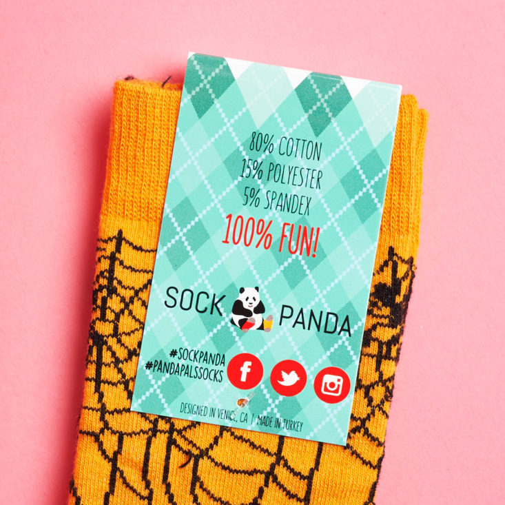 sock panda spiderweb womens socks