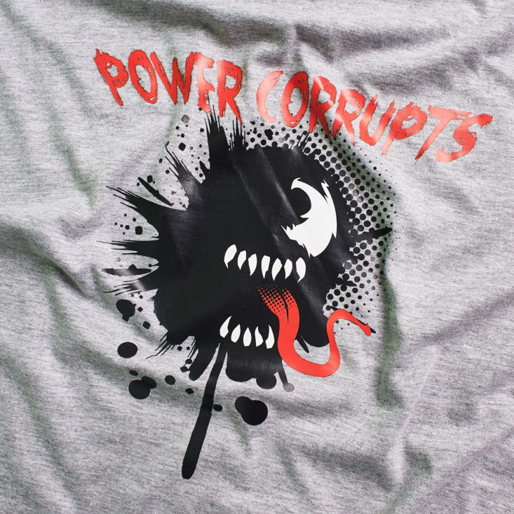 Super Geek Box September 2018 - T-Shirt Power Corrupts Front