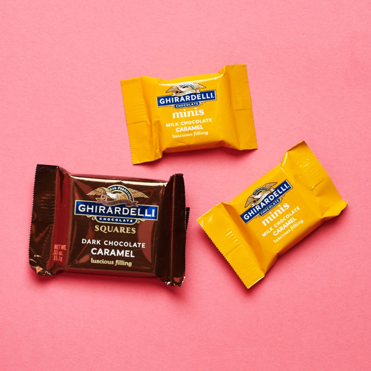 Vellabox Ignis October 2018 - Ghirardelli Squares & Minis Top