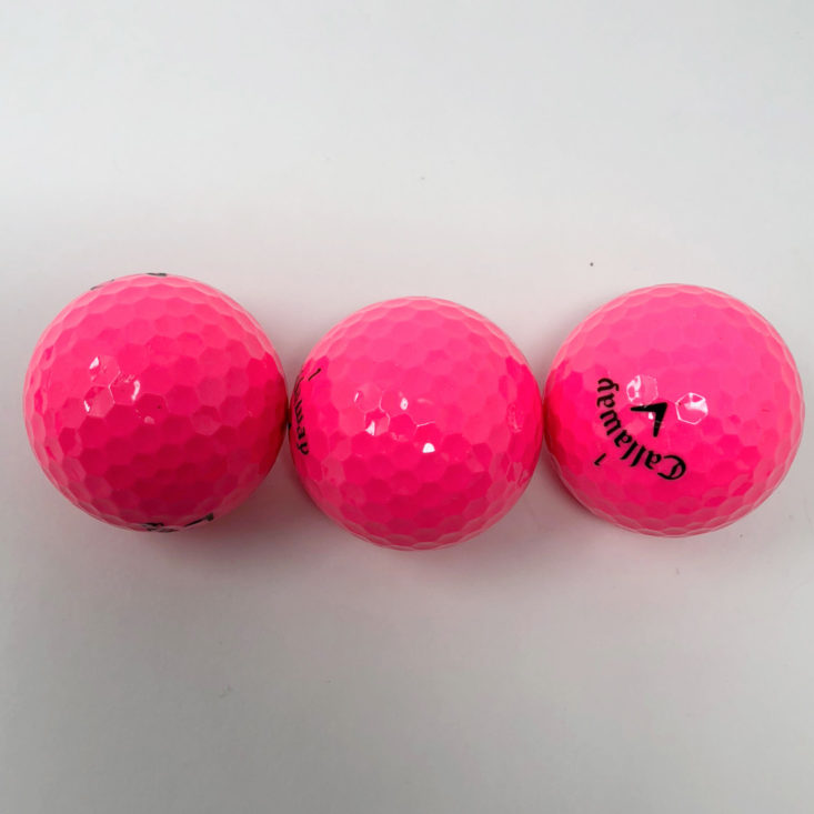 Tee Up Box October 2018 pink golf balls open