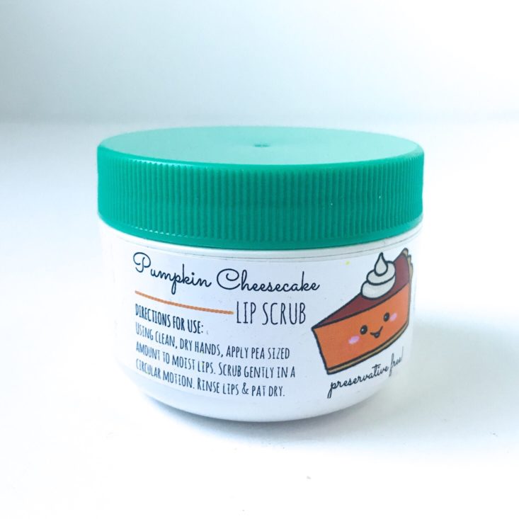 Ahhh Sugar Sugar Box October 2018 - Pumpkin Cheesecake Lip Scrub Front