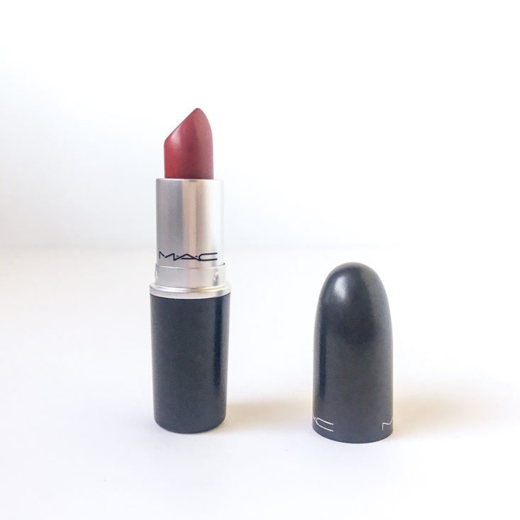 Birchbox Holiday Lip Kit Review - M·A·C Cosmetics Matte Lipstick in Russian Red Open