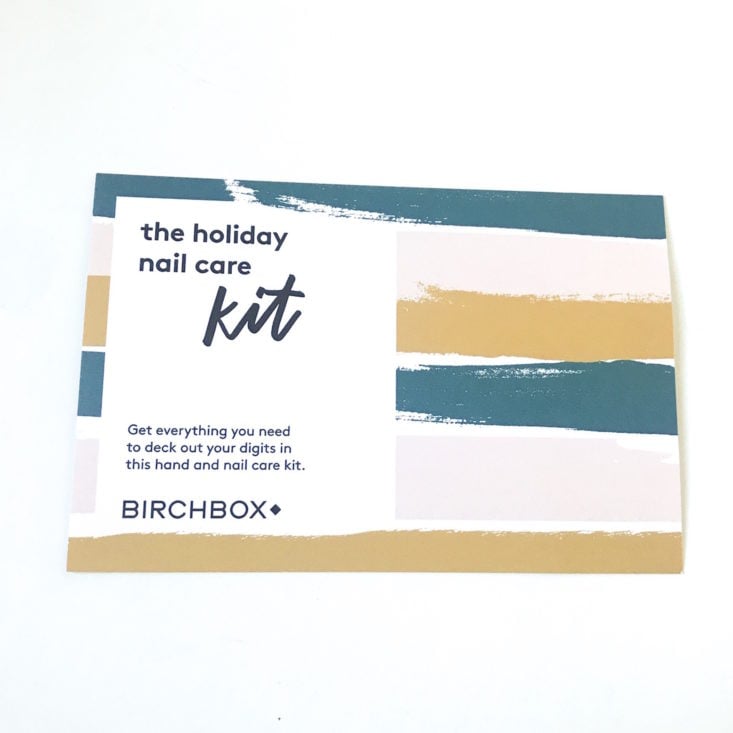 Birchbox The Holiday Nail Care Kit November 2018 - Info Sheet 1