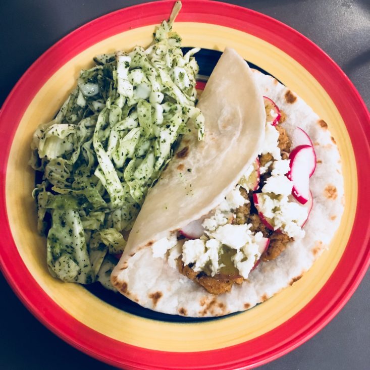 Blue Apron Subscription Box Review November 2018 - Pork Tacos Finished Top