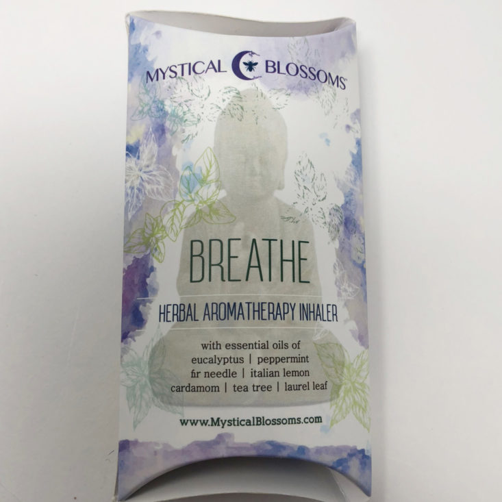 BuddhiBox Subscription Box Review October 2018 - Mystical Blossoms Breathe Aromatherapy Inhaler Packet 1