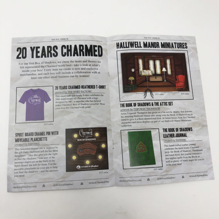 Charmed Box of Shadows October 2018 - The Bay Mirror Newspaper 2
