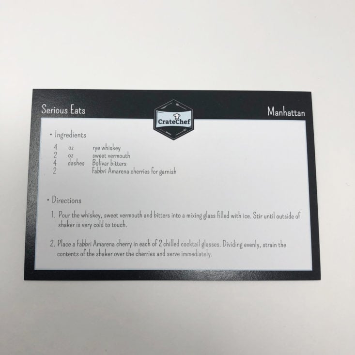 CrateChef OctoberNovember Review 2018 - Recipe cards 2