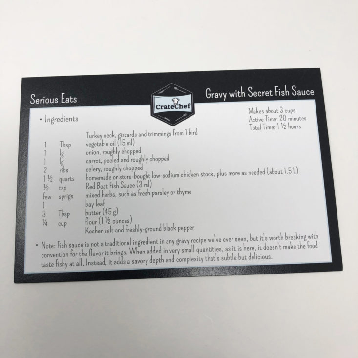 CrateChef OctoberNovember Review 2018 - Recipe cards 6