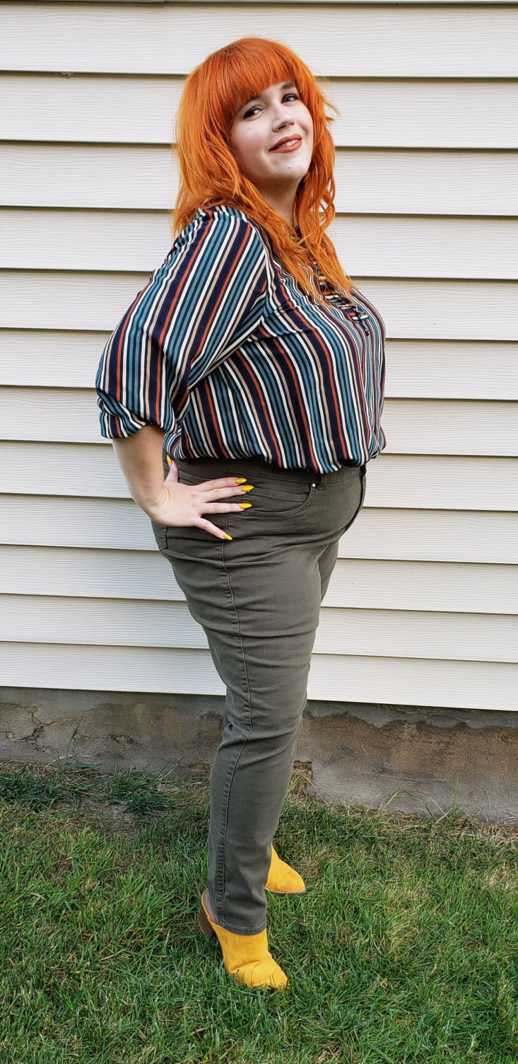 Dia & Co Subscription Box Review—October 2018 - Sleeve Peasant Blouse 2 Side