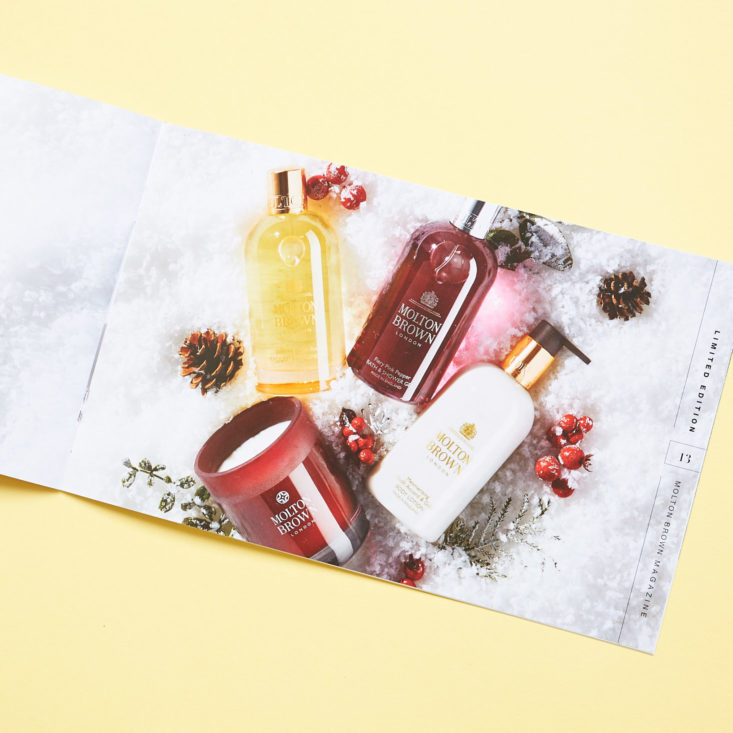 Look Fantastic Molton Brown Gift Set booklet photography