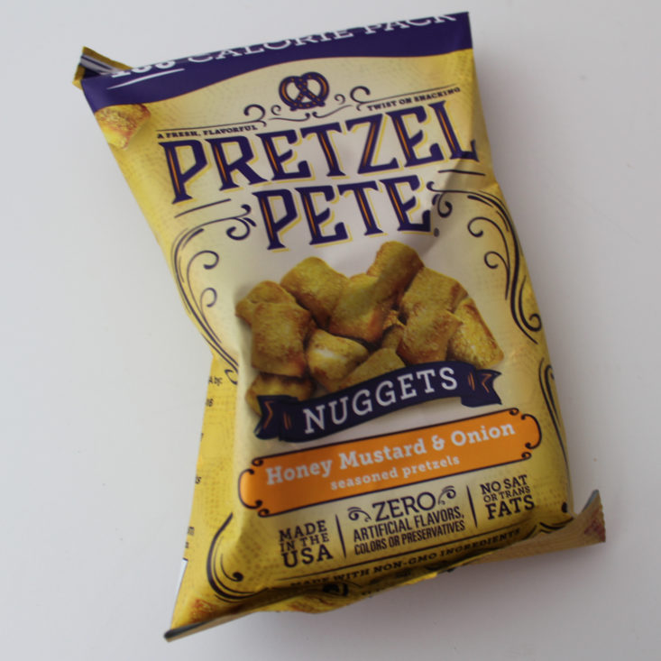 Love with Food Deluxe November 2018 Box Review - Pretzel Pete Nuggets in Honey Mustard and Onion Packet Top