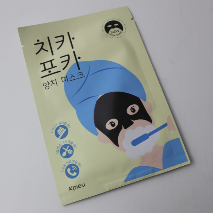 Mask Maven October 2018 - A’pieu Chi Ka Po Ka Tooth Brushing Mask Front