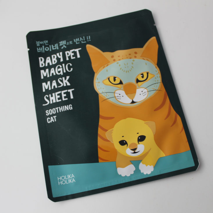 Mask Maven October 2018 - Holika Holika Baby Pet Mask Cat Front
