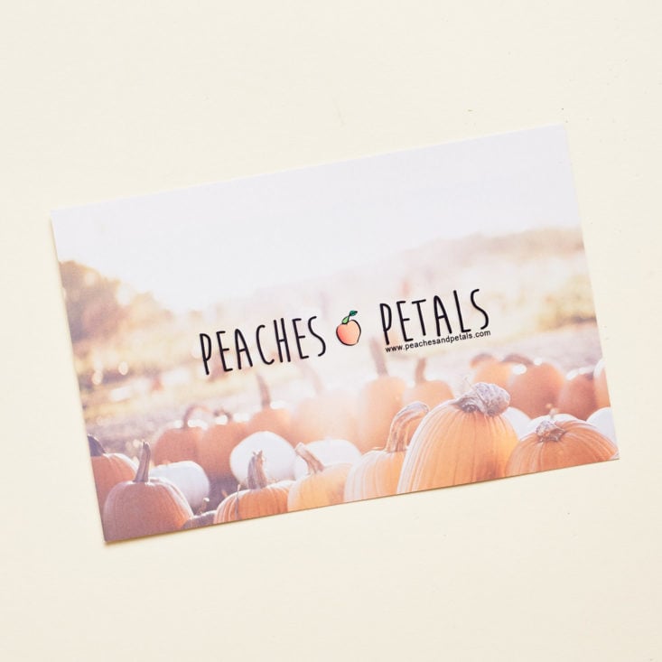peaches and petals october 2018 card