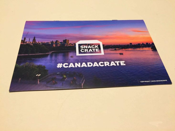 Snack Crate Canada September 2018 - Card Front