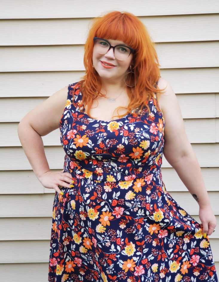 Stitch Fix Plus Size Clothing Box October 2018 Review - Alonsa Knit Dress by DM Collection Wear 3 Closer