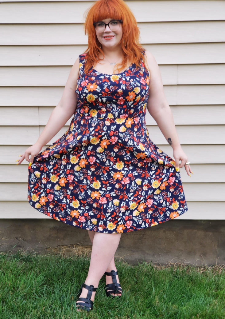 Stitch Fix Plus Size Clothing Box October 2018 Review - Alonsa Knit Dress by DM Collection Wear Front