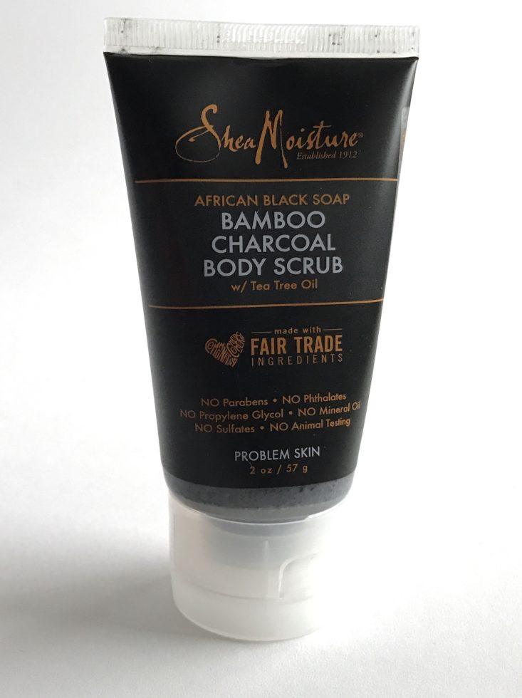 Target 12 Days of Beauty Advent Calendar Review November 2018 - SheaMoisture African Black Soap & Charcoal Body Scrub Front