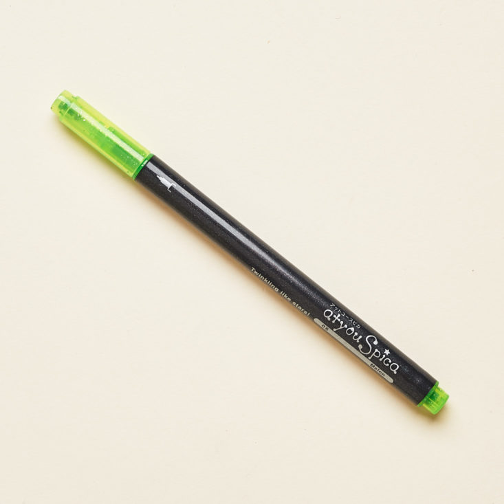 The Inky Box Mini neon green pen