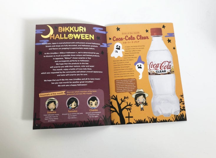 Umai Box October 2018 - Booklet Open Coke