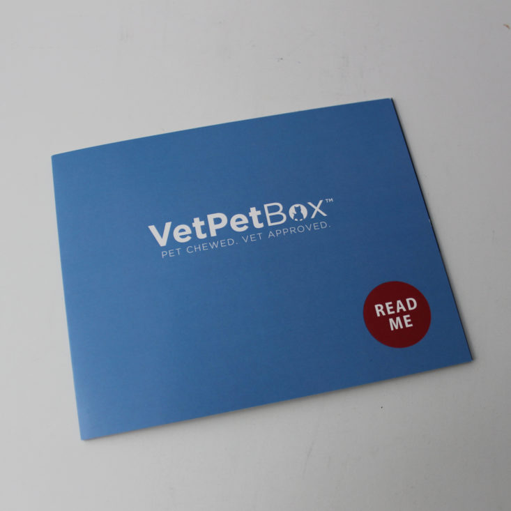 Vet Pet Box (Cat Version) December 2018 Review - Education brochure Front