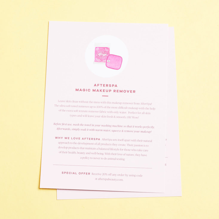 Vine Oh! makeup remover card