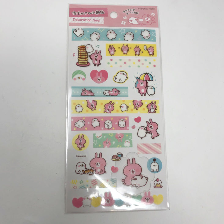 ZenPop Japanese Stationery Pack Review October 2018 - Kanahei Stickers Packaged Front