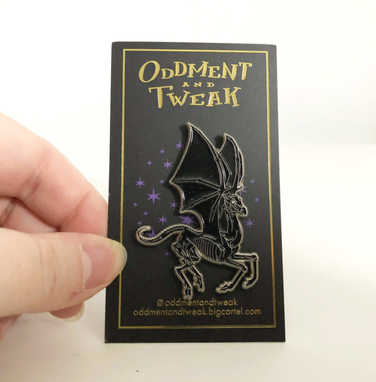 Accio! Subscription Box Review “Magical Creatures and How to Spot Them” November 2018 - Flying Thestral Enamel Pin Package Front