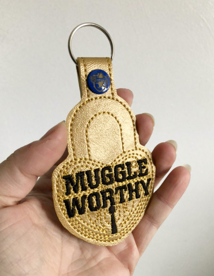 Accio! Subscription Box Review “Magical Creatures and How to Spot Them” November 2018 - Newt’s Padlock Keychain In Hand Top
