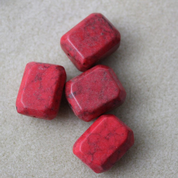 Blueberry Cove Beads December 2018 Box - Large Red Beads Top