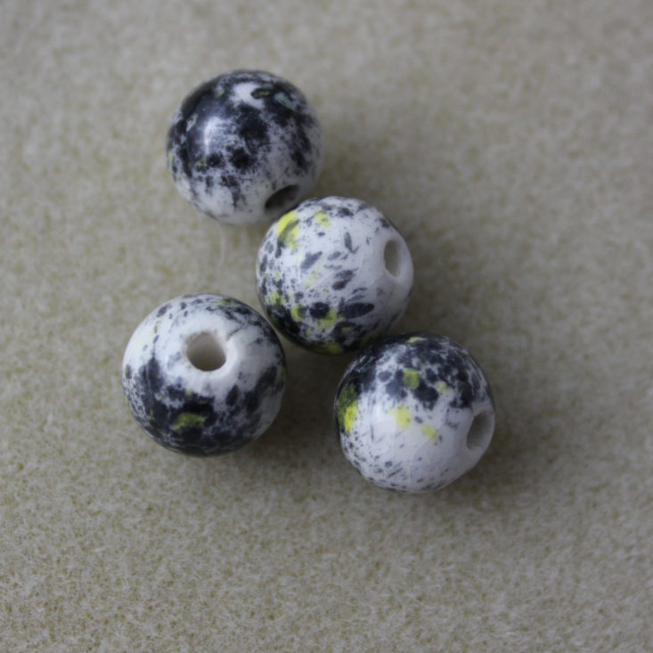 Blueberry Cove Beads December 2018 Box - Speckled Round Beads Top
