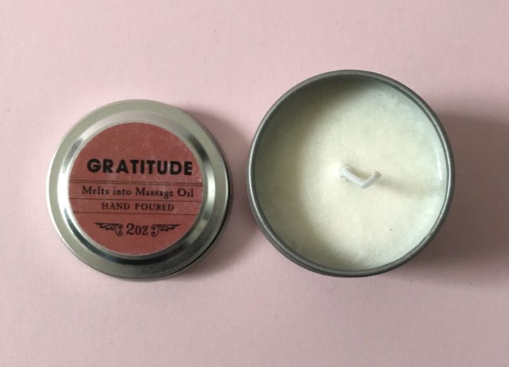 BohoBabe Box Subscription December 2018 - Gratitude Candle by Magic Fairy Candle Top