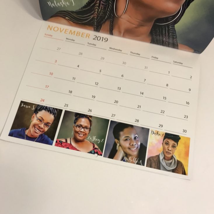 Brown Sugar Box December 2018 - Brown Sugar Babe Calendar Inside 2