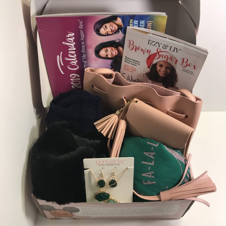 Brown Sugar Box December 2018 - Opened Box With All Content Top