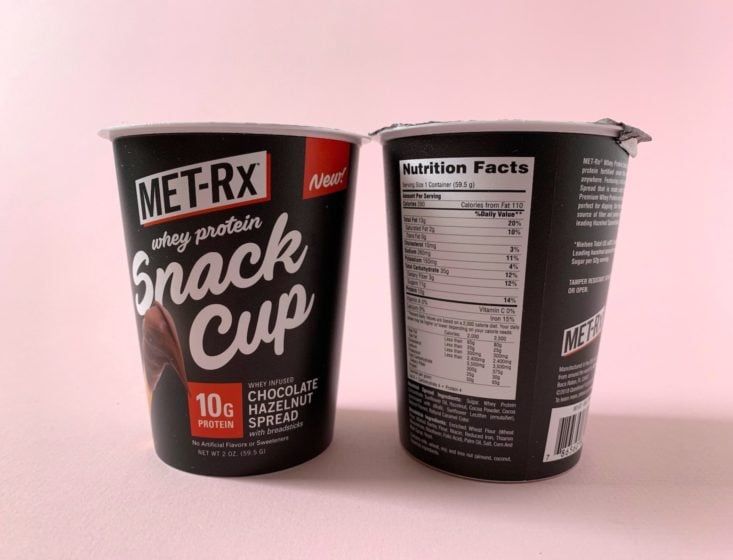 BuffBoxx November 2018 Review - MET-Rx Whey Protein Snack Cup Front