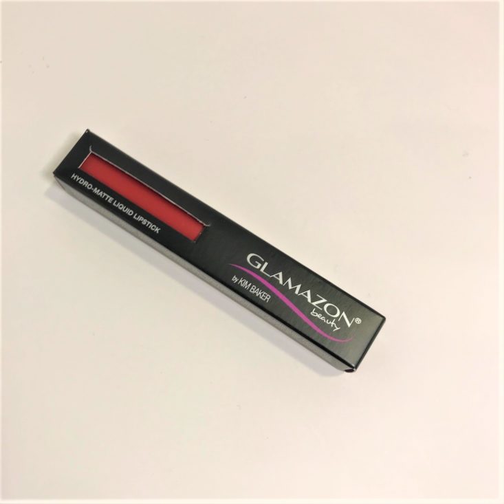 Cocotique Holiday Box December 2018 - Glamazon Beauty Cosmetics I’m Purrfect Red Liquid Lipstick Close Top