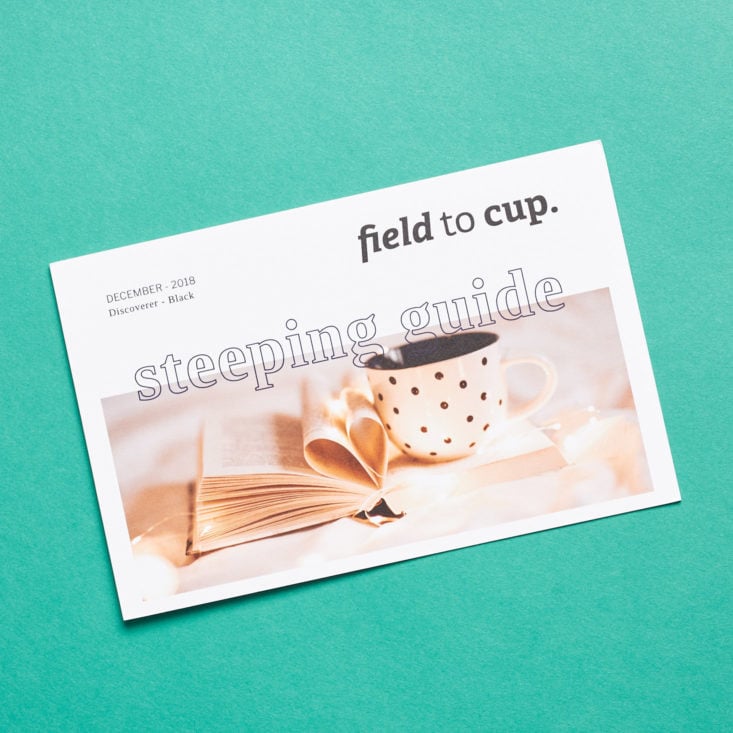 Field to Cup december tea booklet cover
