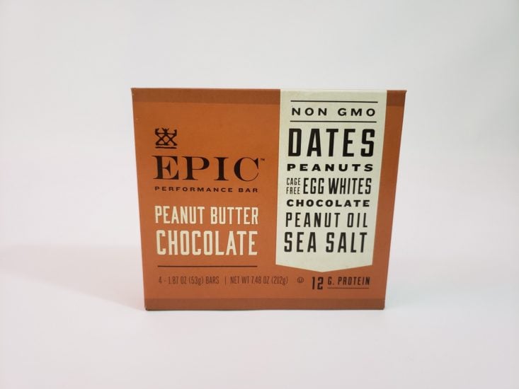 Food And Snack December 2018 - Epic Performance Bars in Peanut Butter Chocolate Front