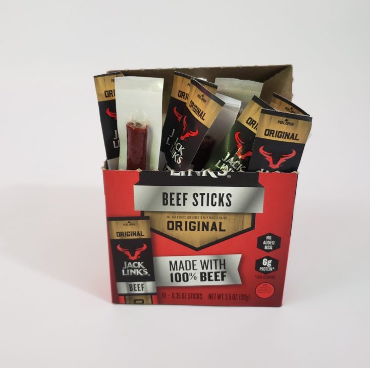 Food And Snack December 2018 - Jack Link’s Beef Sticks Open Box
