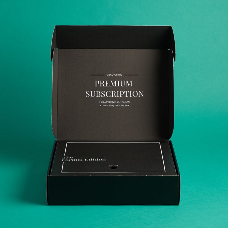 Gentlemans Box Premium Formal Edition December 2018 - Box Open Front