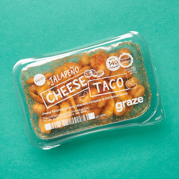Graze December 2018 cheesy taco