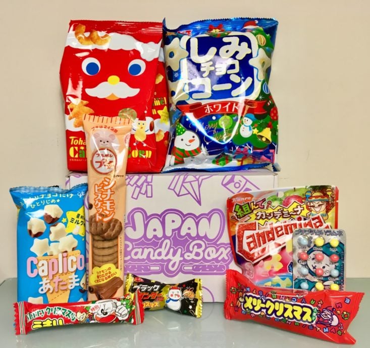 Japan Candy Box December 2018 - Box With All Content Front