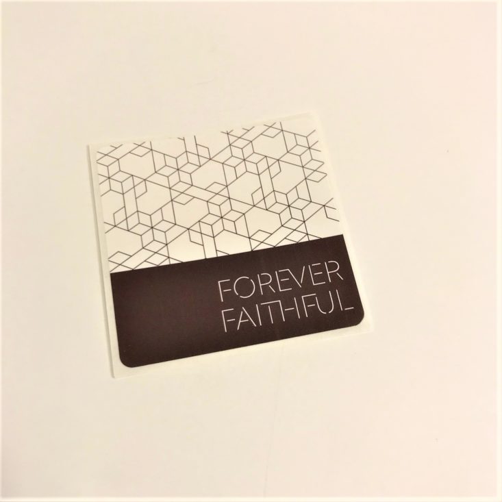 Loved + Blessed “Faithful” January 2019 - Reminder Sticker Forever Faithful Top