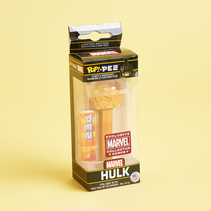Marvel Collector Corps December 2018 - Pop Pez Candy & Dispenser Box Front