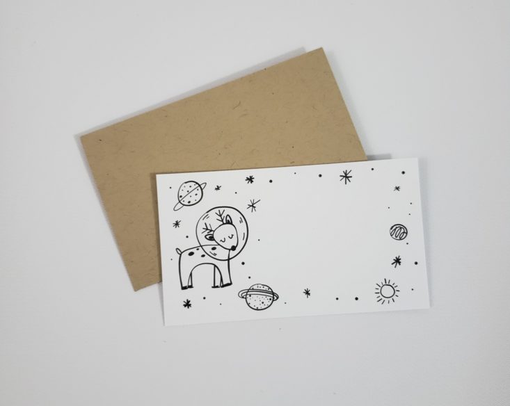 Pennie Post Subscription Box December 2018 - Space Reindeer Mini Card