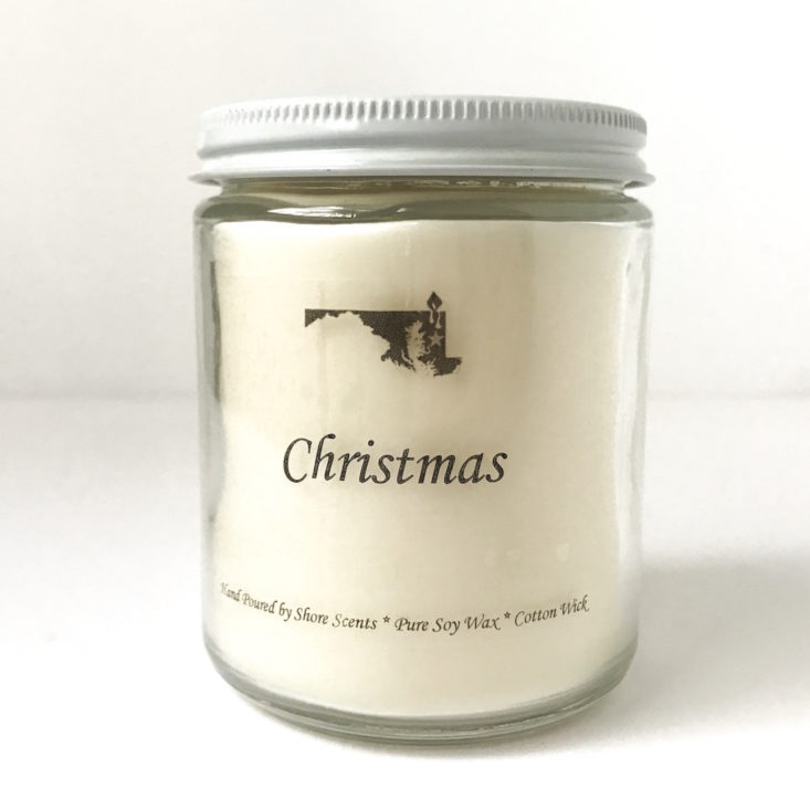 Shore Scents December 2018 - Christmas Candle Close Front