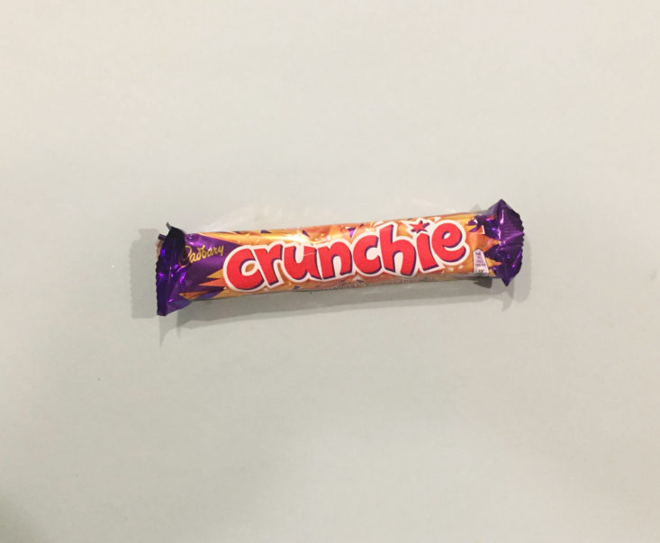 Snack Crate Subscription Box The U.K. December 2018 - Crunchie Package Top