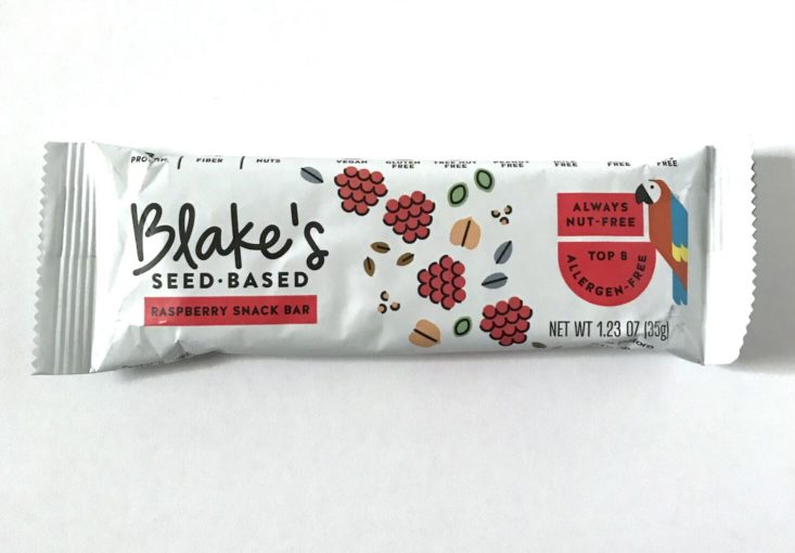 SnackSack Classic Box November 2018 - Blake’s Seed Based Raspberry Snack Bar 3a